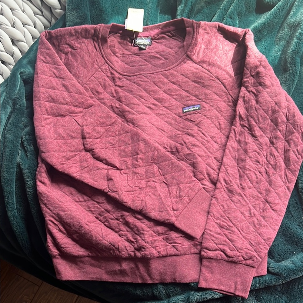 Maroon Quilted Women's Sweater